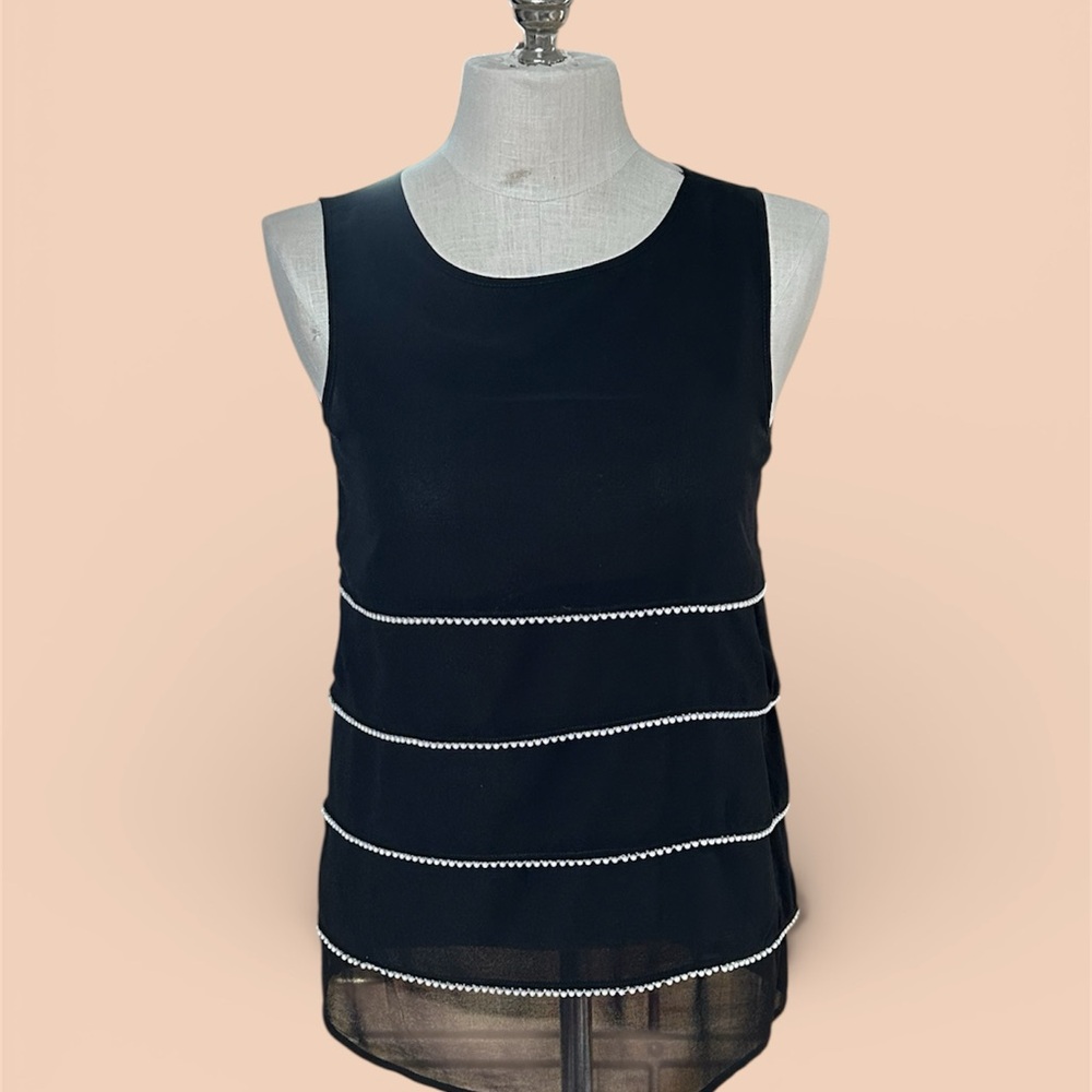 Design History Black and White Tank Top